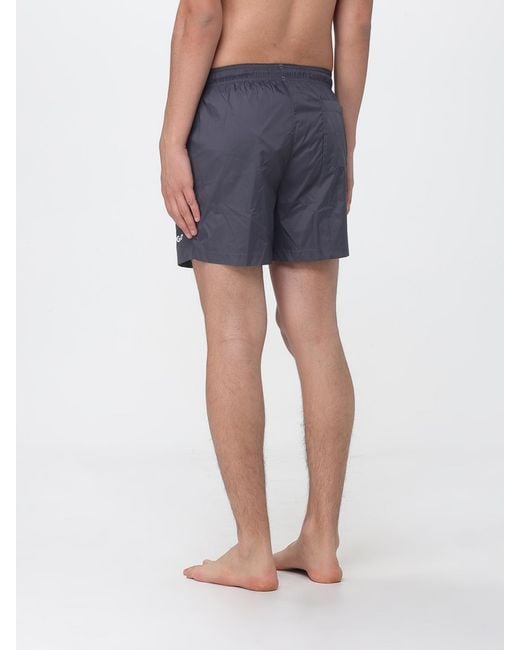 HUGO Blue Polyester Boxer Swim Trunks for men