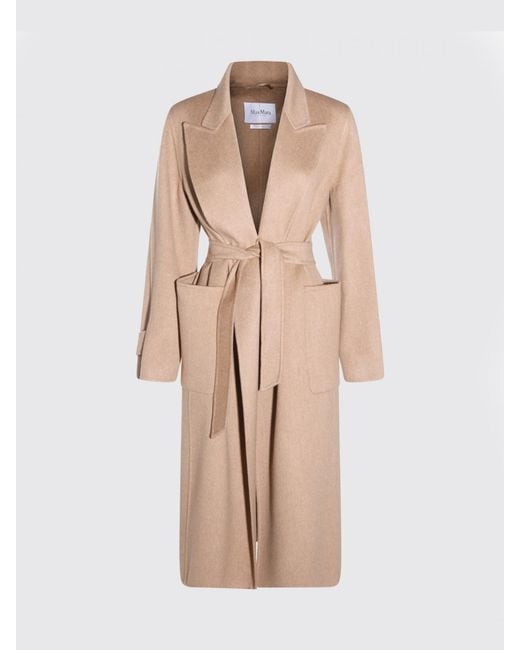 Max Mara Natural Wool And Cashmere Coat