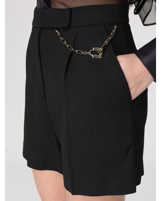 Elisabetta Franchi Black Crepe Shorts