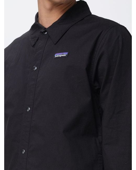 Patagonia Blue Organic Cotton And Hemp Jacket With Logo for men