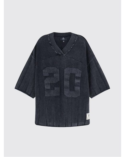Represent Black Cotton Varsity T-Shirt for men