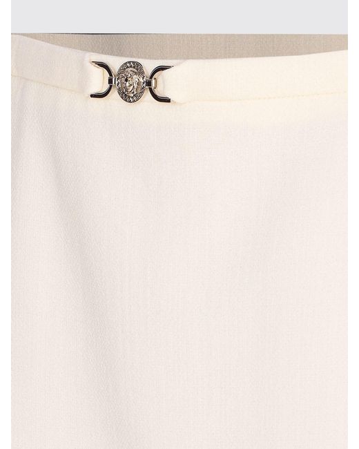 Versace White Virgin Wool Pencil Skirt