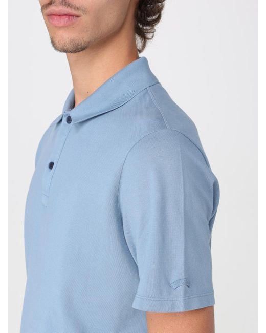 Paul & Shark Blue Classic Fit Polo Shirt With Short Sleeves for men