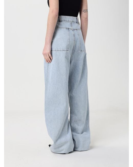 Entire studios Blue Cotton Denim Wide-Leg Jeans
