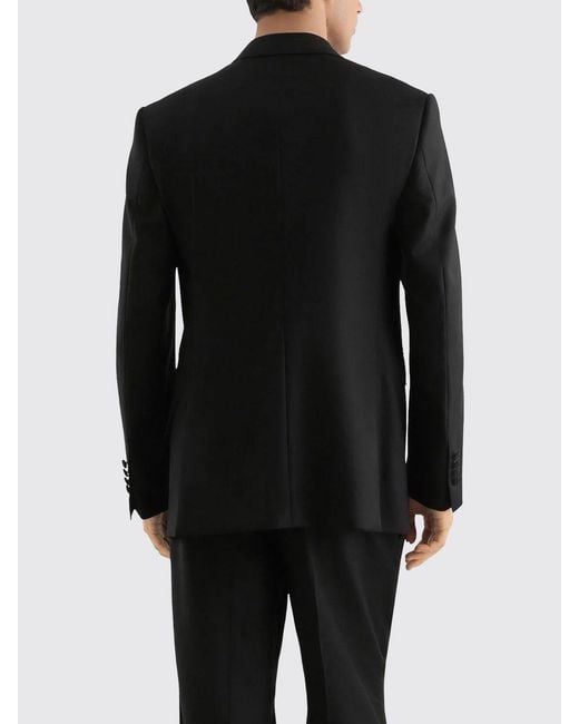 Dolce & Gabbana Black Dolce &Amp Gabbana Double-Breasted Virgin Wool Blazer for men