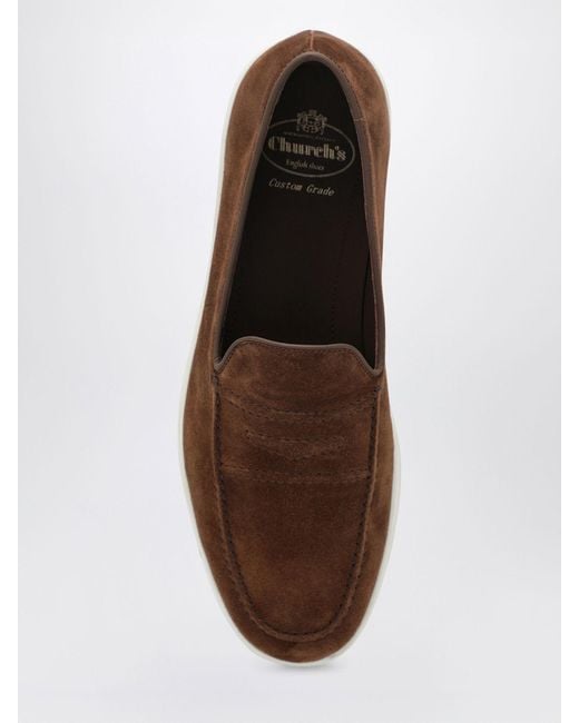 Church's Brown Peebles Suede Loafers for men