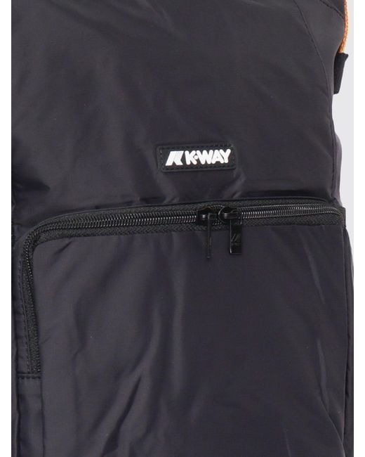 K-Way Blue The Maizy Nylon Backpack With Logo