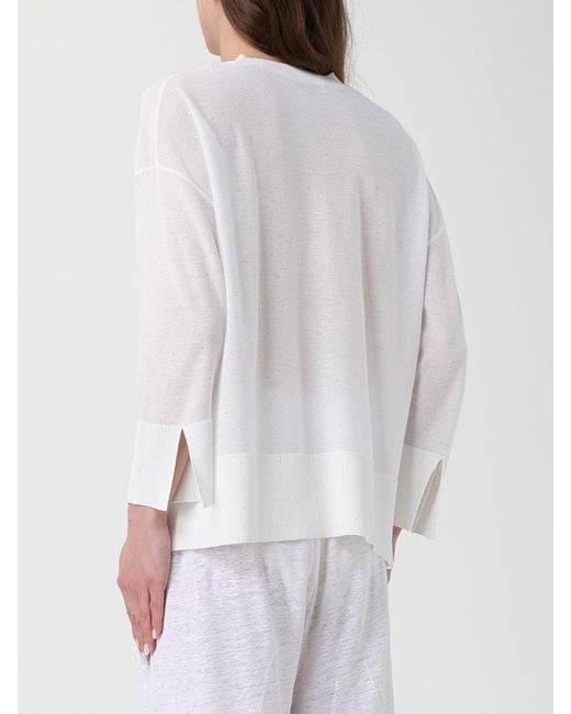 Kangra White Viscose Blend Cardigan