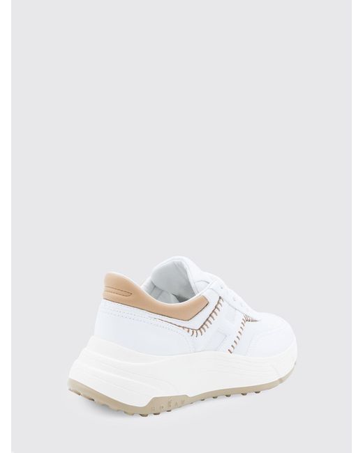 Hogan White H669 Nappa Leather Sneakers