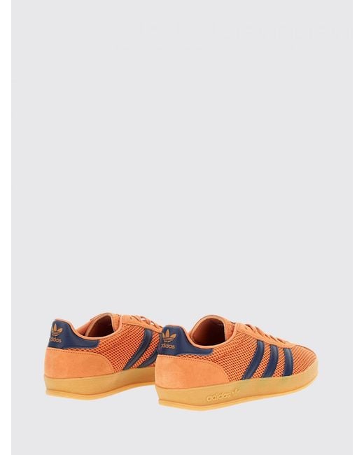 Adidas Originals Orange Gazelle Indoor Mesh And Suede Sneakers for men