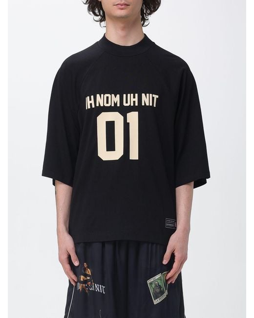 Ih Nom Uh Nit Black Oversized Cotton T-Shirt 01 for men