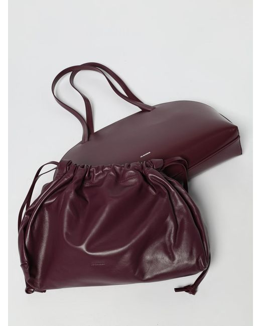 Jil Sander Purple Shoulder Bag