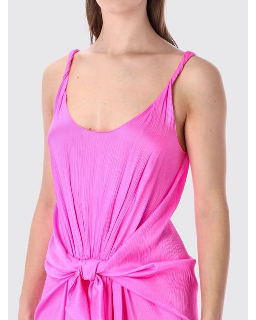 J.W. Anderson Pink Silk Midi Dress