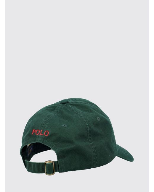 Polo Ralph Lauren Green Cotton Hat With Embroidered Logo for men