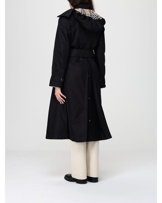 Burberry Blue Double Breasted Cotton Trench Coat