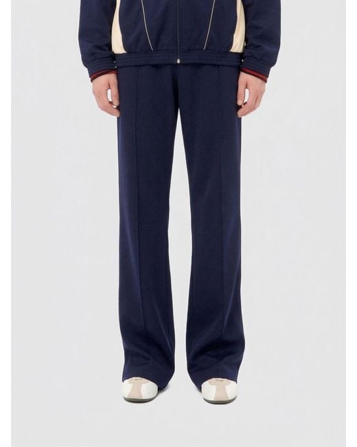 Valentino Blue Cotton Blend Jogging Pants for men