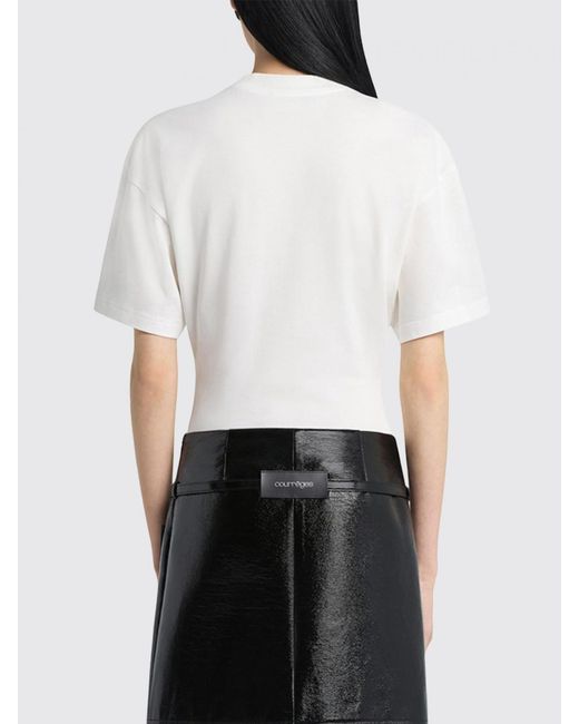 Courreges White CourrÈ Ges Cotton T-Shirts With Logo