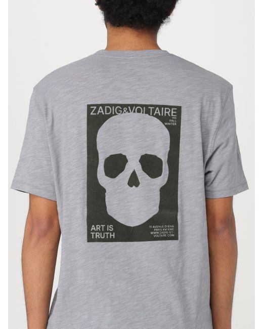 T-shirt Skull di Zadig & Voltaire in Gray da Uomo