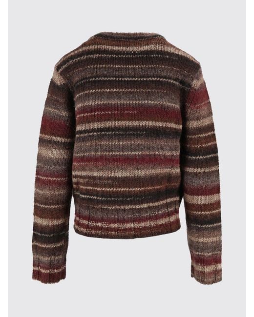Kangra Red Striped Wool-Blend Crewneck Jumper
