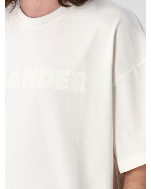 Jil Sander White Relaxed Fit Short Sleeve Basic Tee Shirt for men