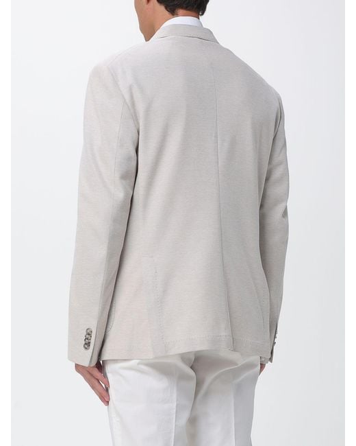 Manuel Ritz Gray Single-Breasted Cotton Blazer for men