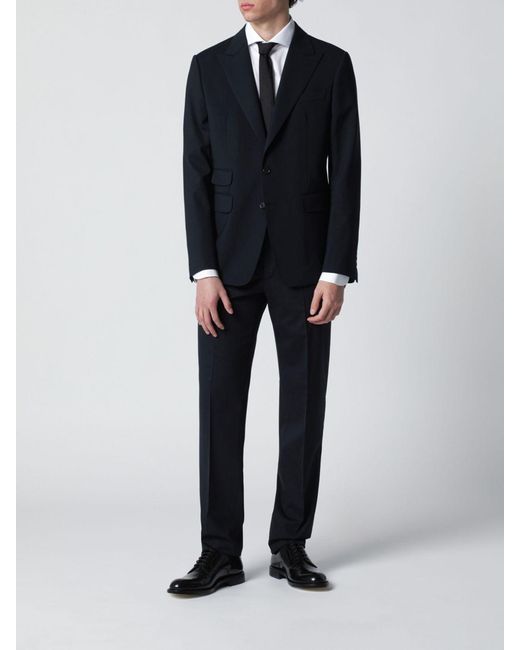 DSquared² Black London Single-Breasted Wool Suit for men