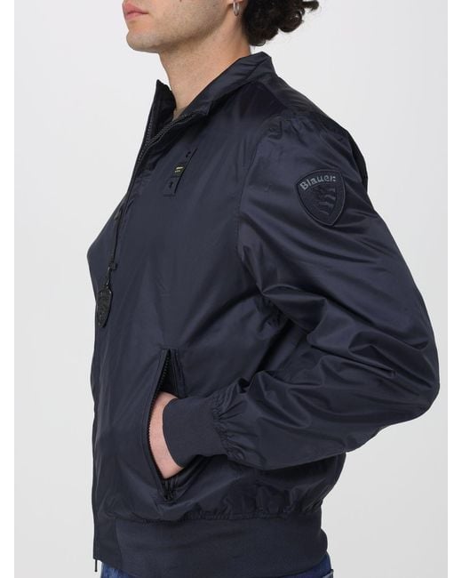 Blauer Blue Polyester Bomber Jacket for men