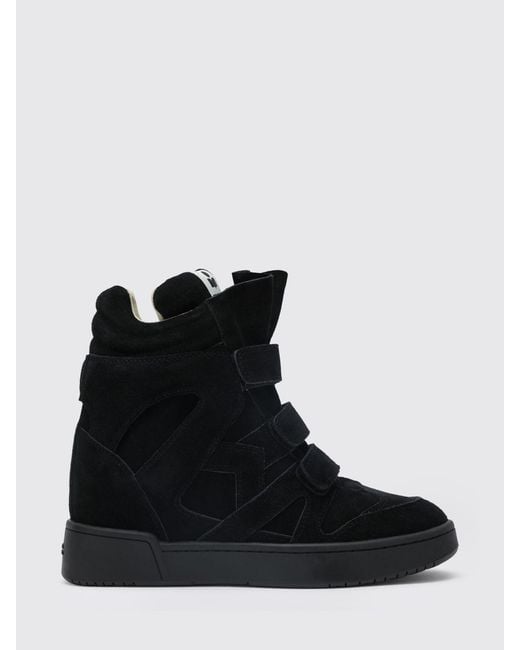 Isabel Marant Black Bekett High-Top Wedge Sneakers