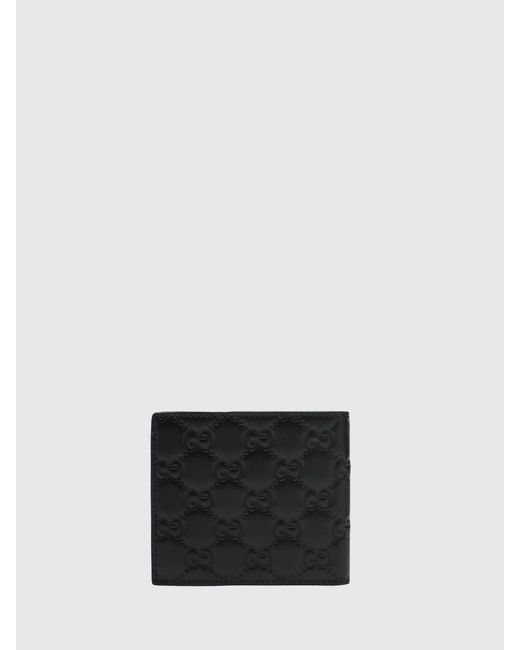 Gucci White Gg Emblem Embossed Leather Wallet for men