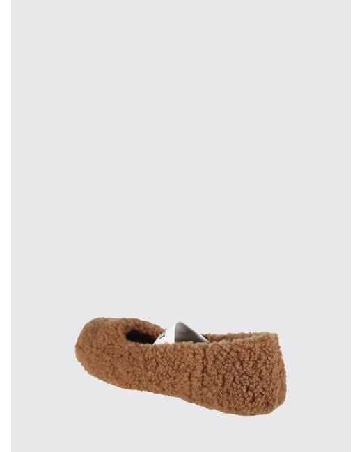 Moon Boot Brown Shearling Ballerina