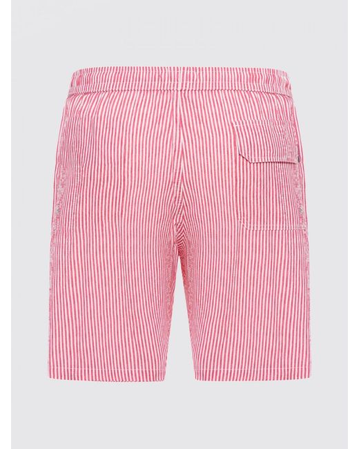 Fay Pink Striped Technical Fabric Swimsuit for men