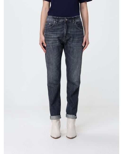 Dondup Blue Cotton Denim Slim Fit Jeans
