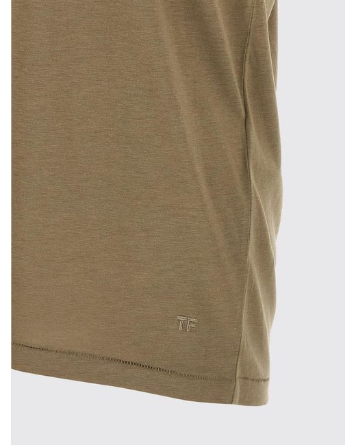 Tom Ford Green Basic Cotton Blend T-Shirt for men