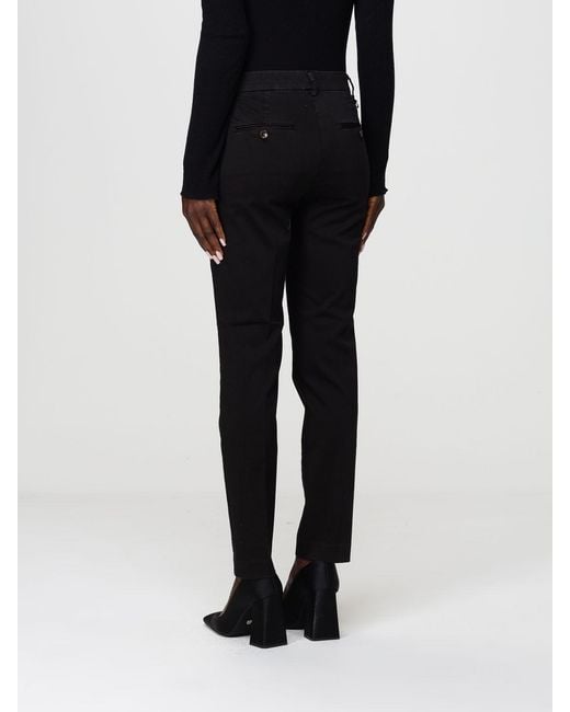 Mason's Black Stretch Cotton Slim Fit Trousers