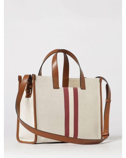 Bally Pink Cotton Canvas And Leather Bag