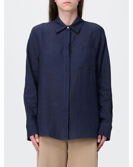 Max Mara Blue Linen Shirt