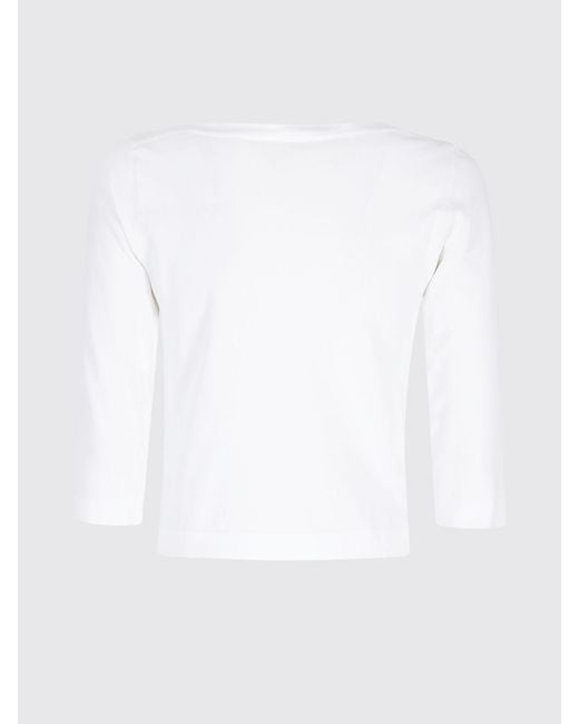Roberto Collina White Viscose Knit Top