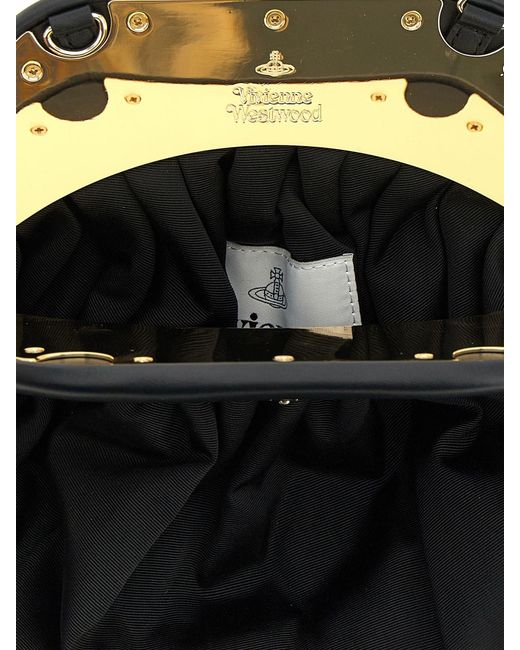 Vivienne Westwood Black Broke Draped Viscose Clutch