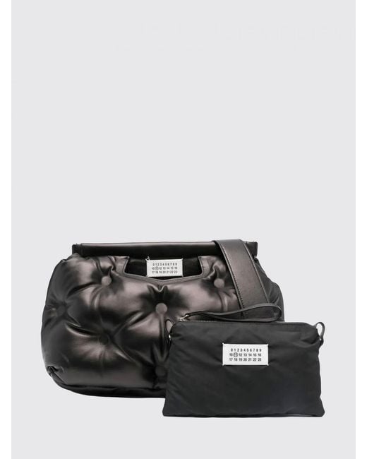 Maison Margiela Black Glam Slam Quilted Nappa Clutch