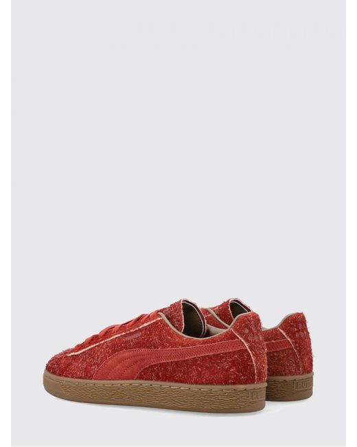PUMA Red Fuzzy Suede Sneakers Danielle Cathari X for men