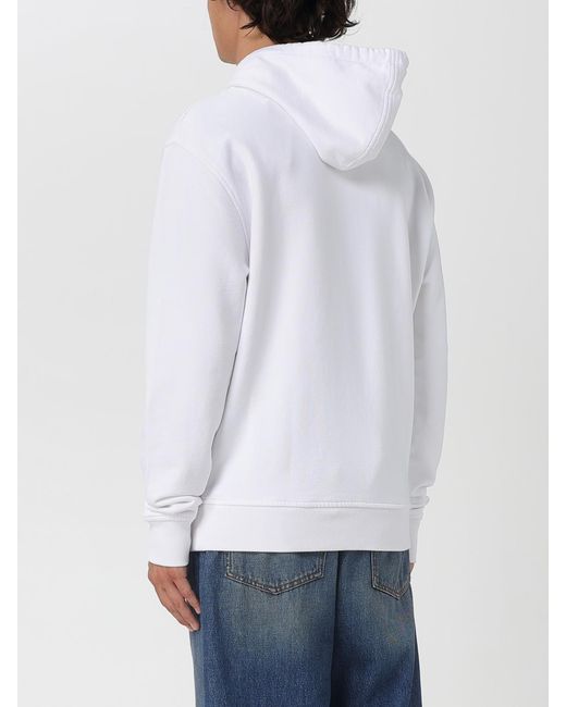 AMI White Cotton Hoodie With Logo for men