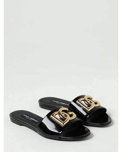 Dolce & Gabbana White Flat Sandals