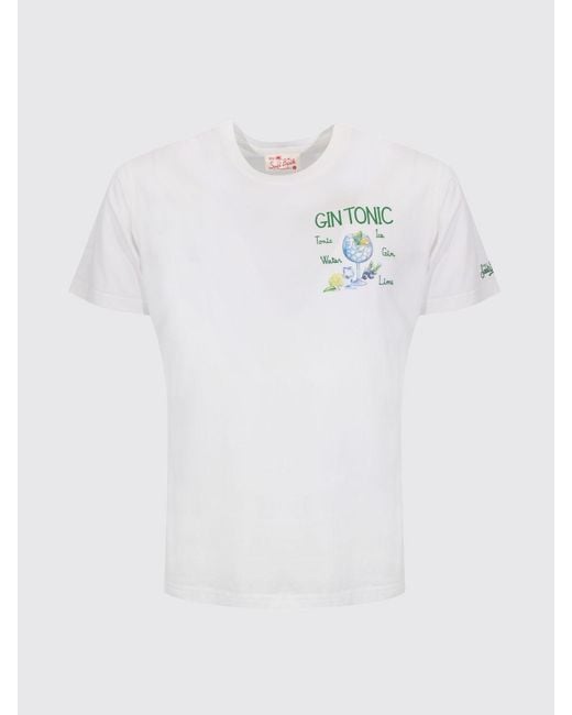 Mc2 Saint Barth White Cotton Crew Neck T-Shirt for men