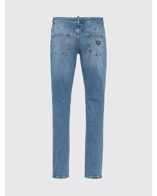 Philipp Plein Blue Distressed Slim Fit Skinny Jeans for men