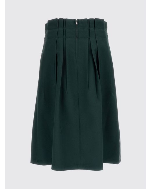 Marni Black A-Line Polyester Midi Skirt With Rear Zip Closure