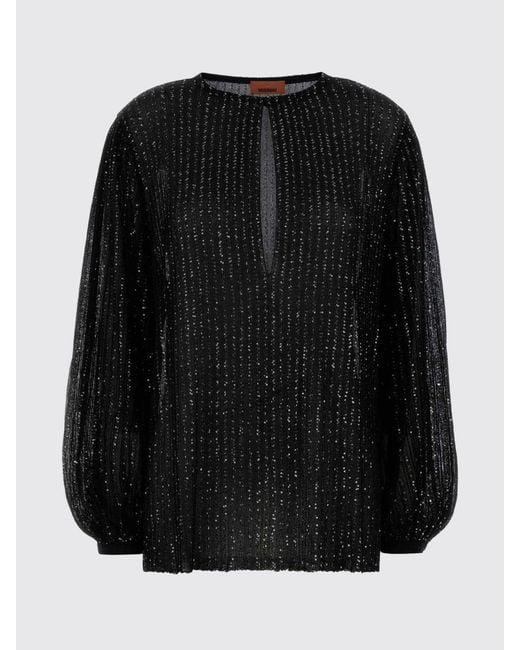 Missoni Black Sequined Lurex Jersey Blouse