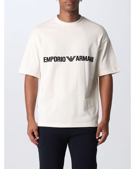 Camiseta Emporio Armani de hombre de color Blanco | Lyst