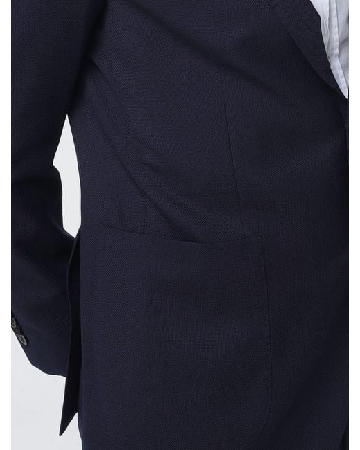 Boglioli Blue Single Breasted Virgin Wool Blazer for men