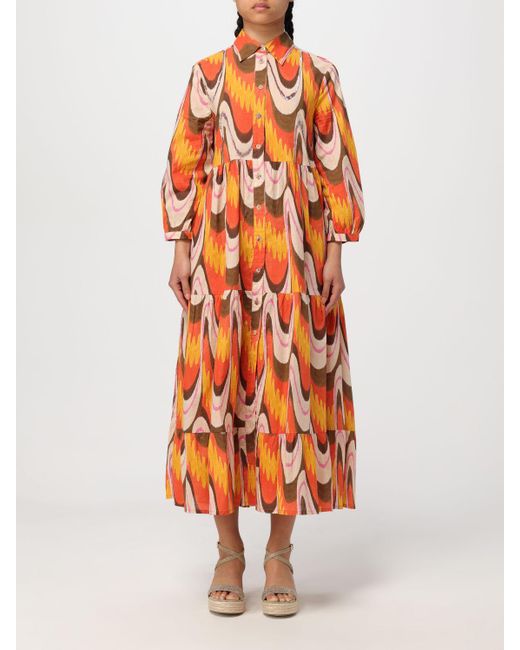 Maliparmi Orange Kleid