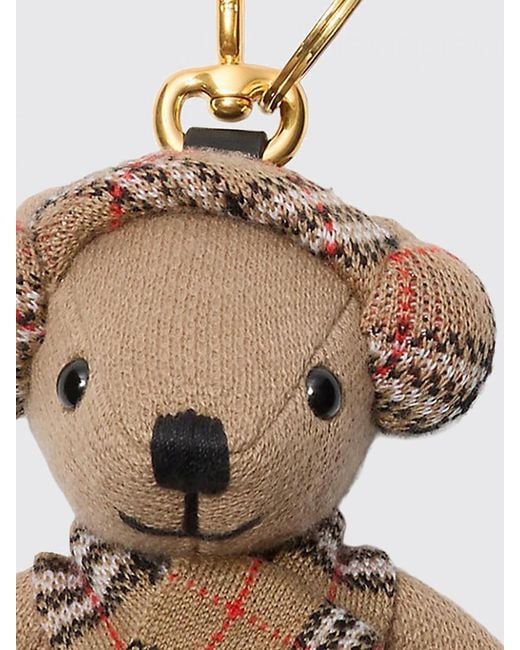 Burberry White Thomas Wool Keyring